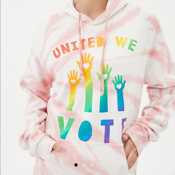 Urban Outfitters Tops - Medium Tie-Dye United We Vote hoodie sweatshirts